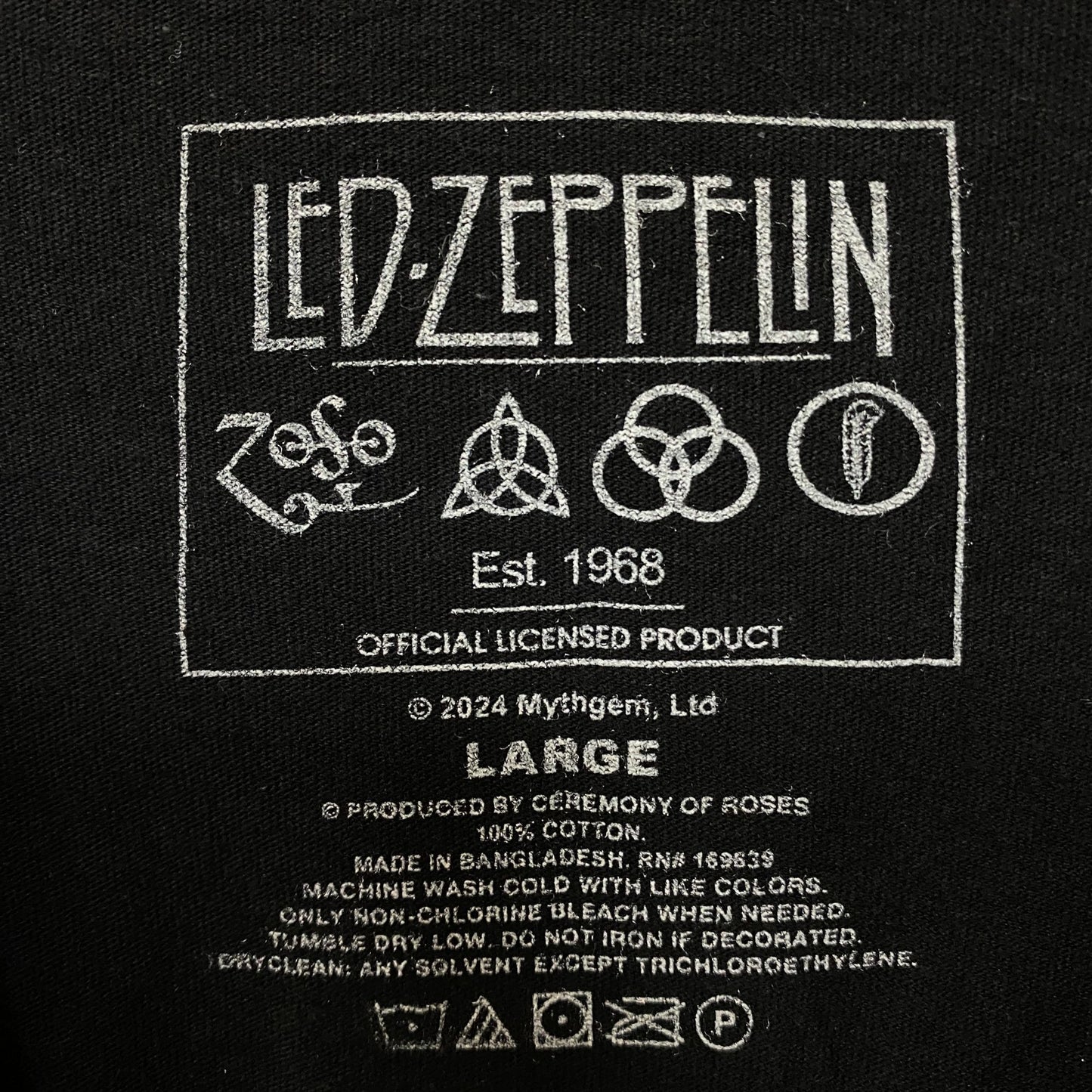Led Zeppelin Icarus United States of America 1977 T-Shirt Large