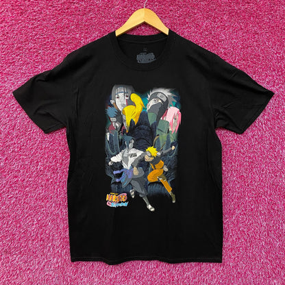 Naruto Shippuden Team 7 vs Akatsuki Anime T-Shirt Large