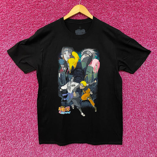 Naruto Shippuden Team 7 vs Akatsuki Anime T-Shirt Large