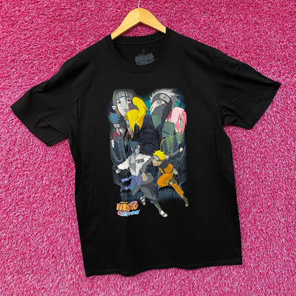 Naruto Shippuden Team 7 vs Akatsuki Anime T-Shirt Large