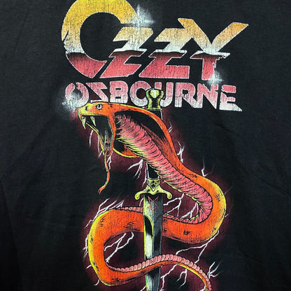 Ozzy Ozbourne Cobra Graphic Design T-Shirt Large