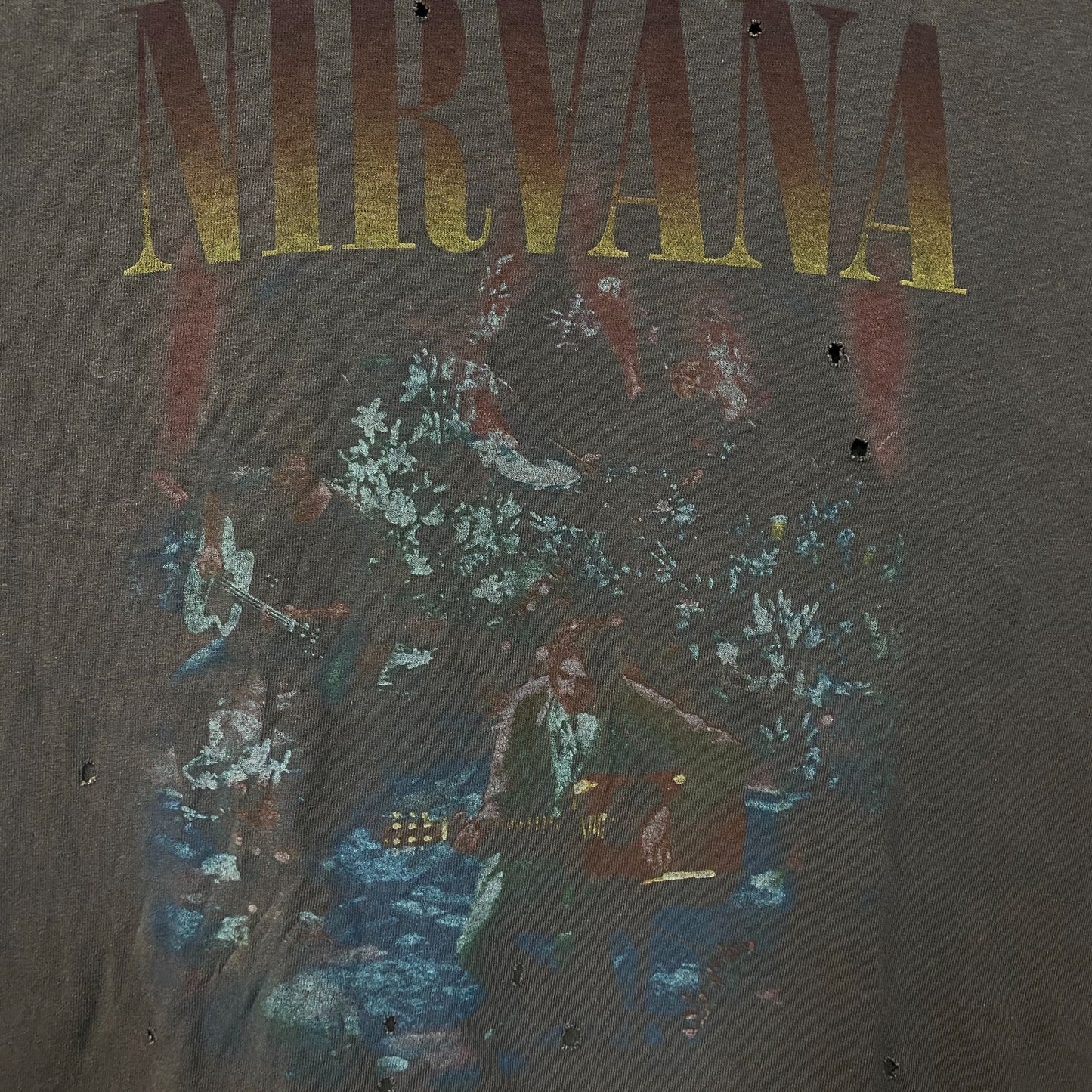 Nirvana Unplugged Grunge Band Oversized T-Shirt OS