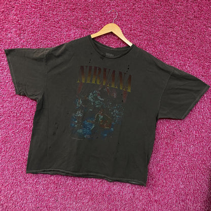 Nirvana Unplugged Grunge Band Oversized T-Shirt OS