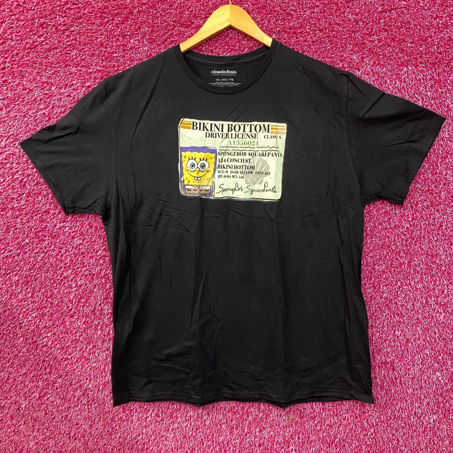 Nickelodeon Spongebob Squarepants Driver License T-Shirt 2XL