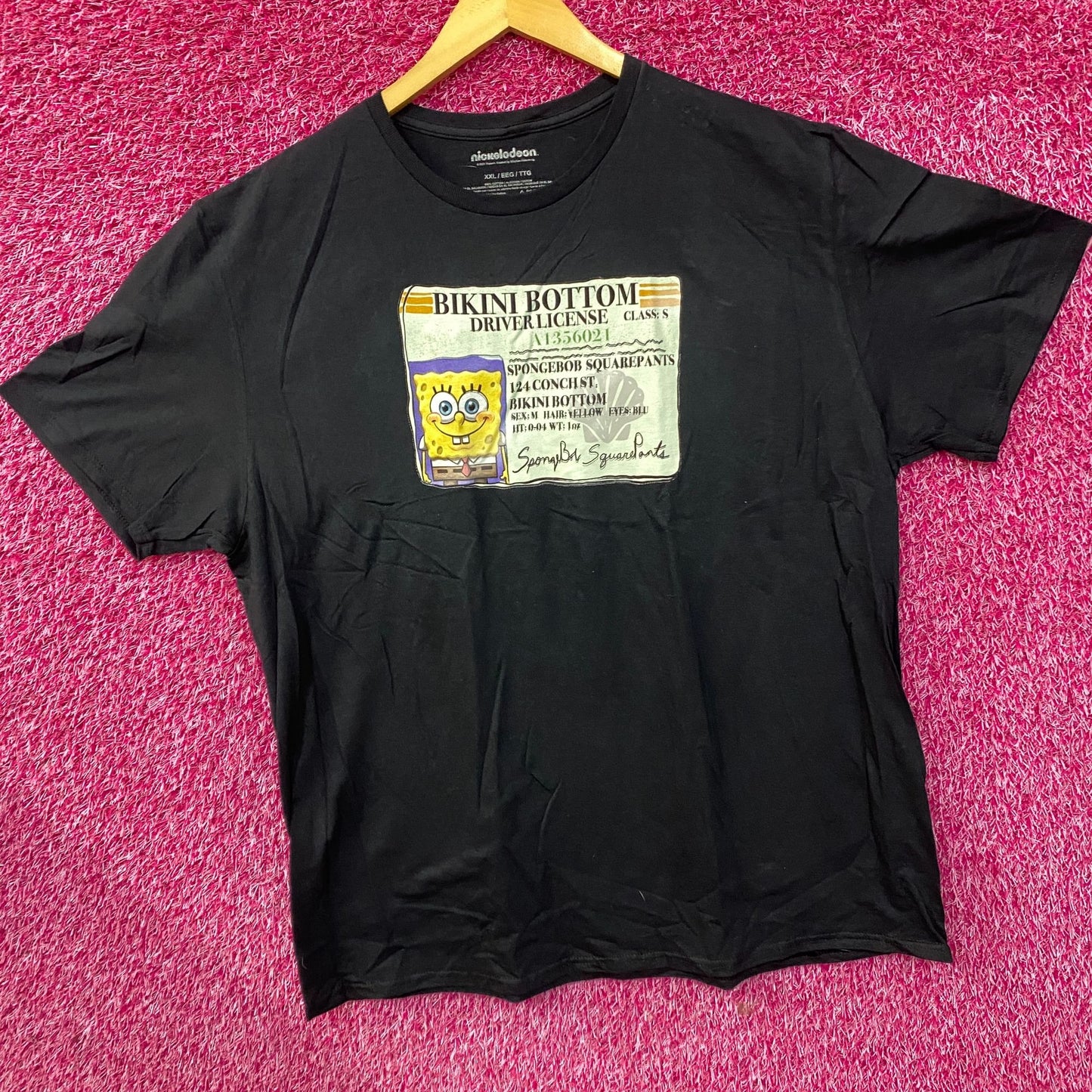 Nickelodeon Spongebob Squarepants Driver License T-Shirt 2XL