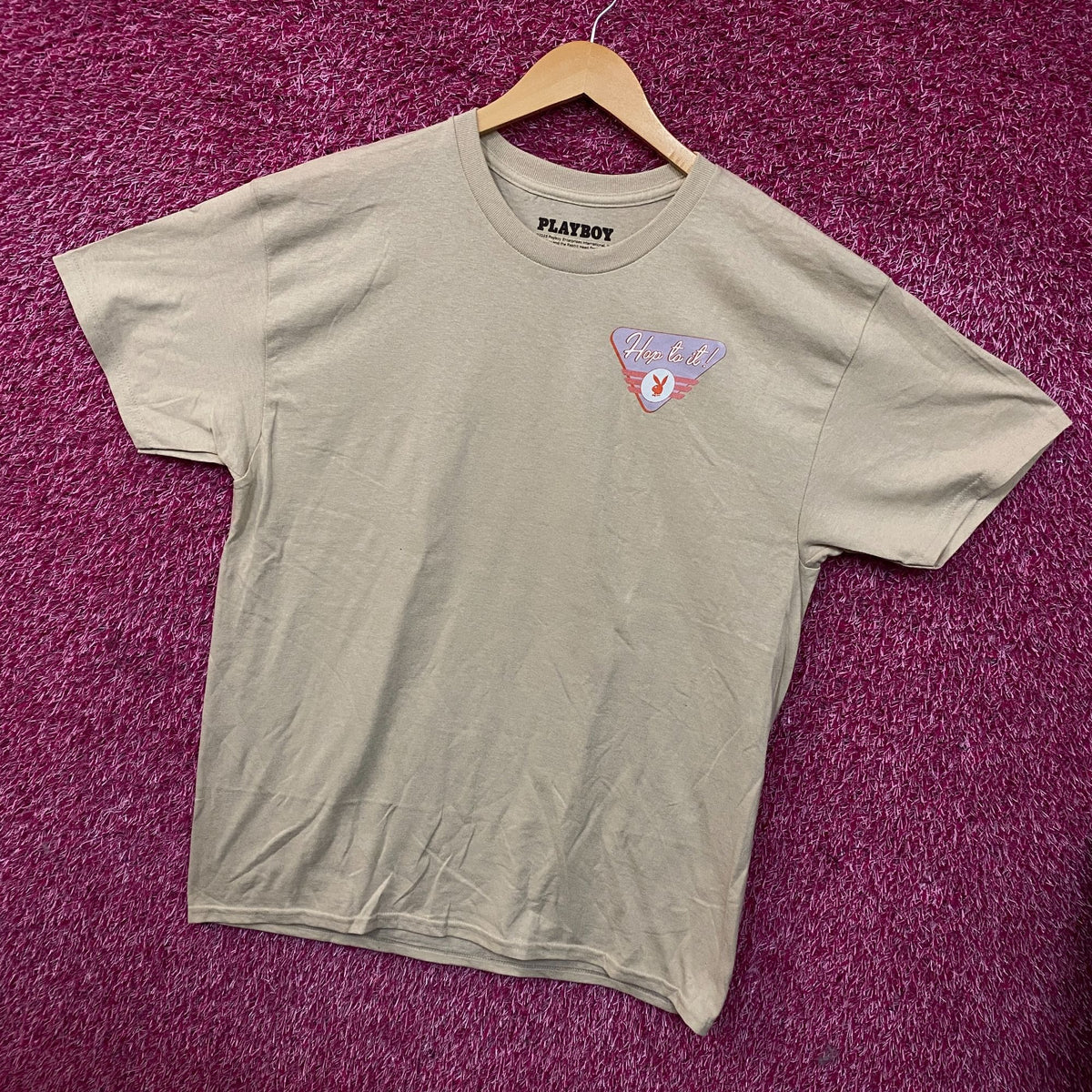 Playboy "Hop To It" Retro Graphic T-Shirt Large