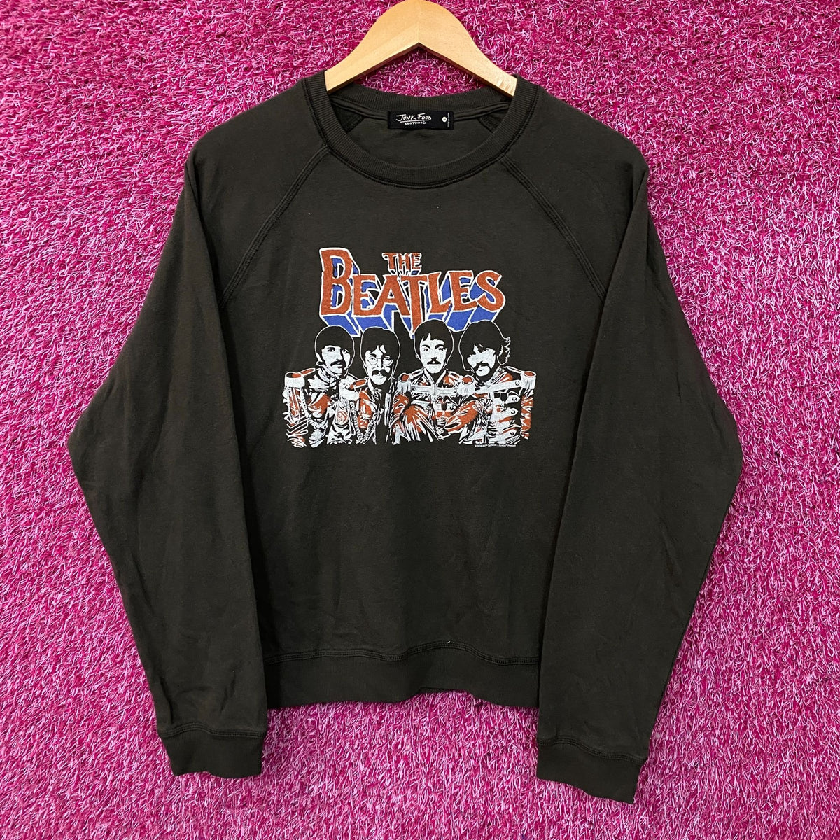 Junk Food Clothing The Beatles Raglan Women's Crewneck Fleece Large