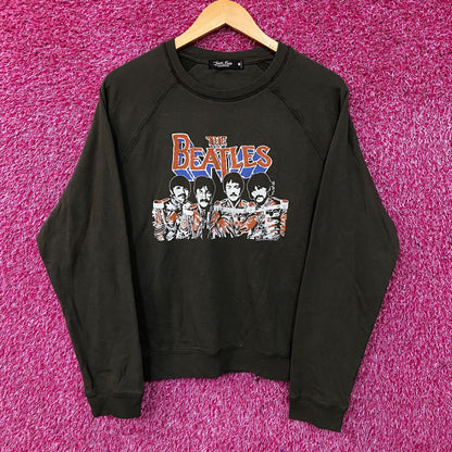 Junk Food Clothing The Beatles Raglan Women's Crewneck Fleece Large