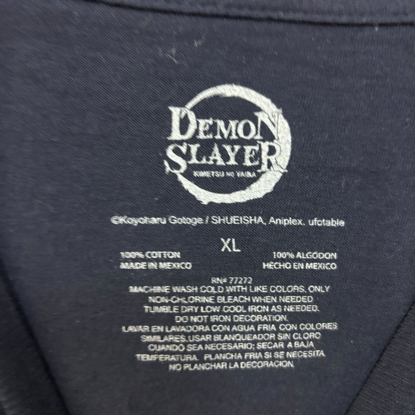 Demon Slayer Anime Character Tshirt size XL