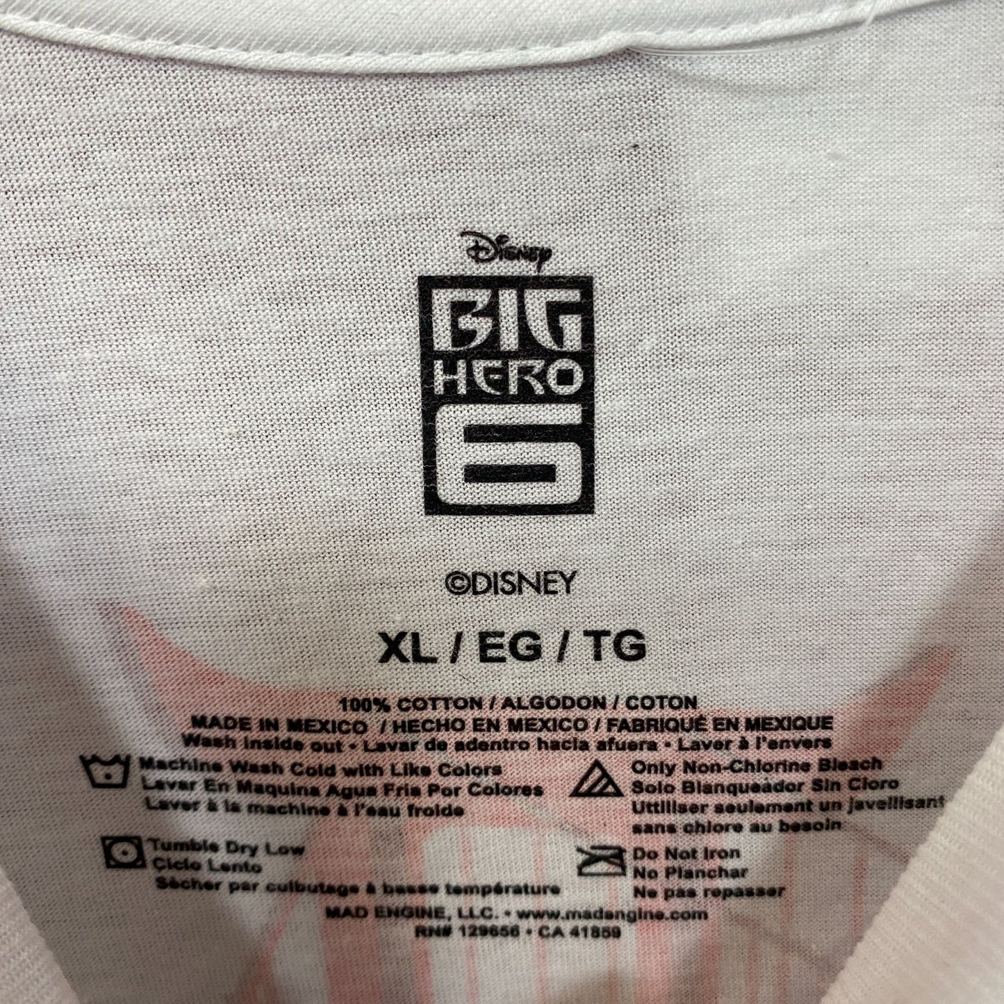 Disney Big Hero 6 Graphic Design Long Sleeve T-Shirt XL