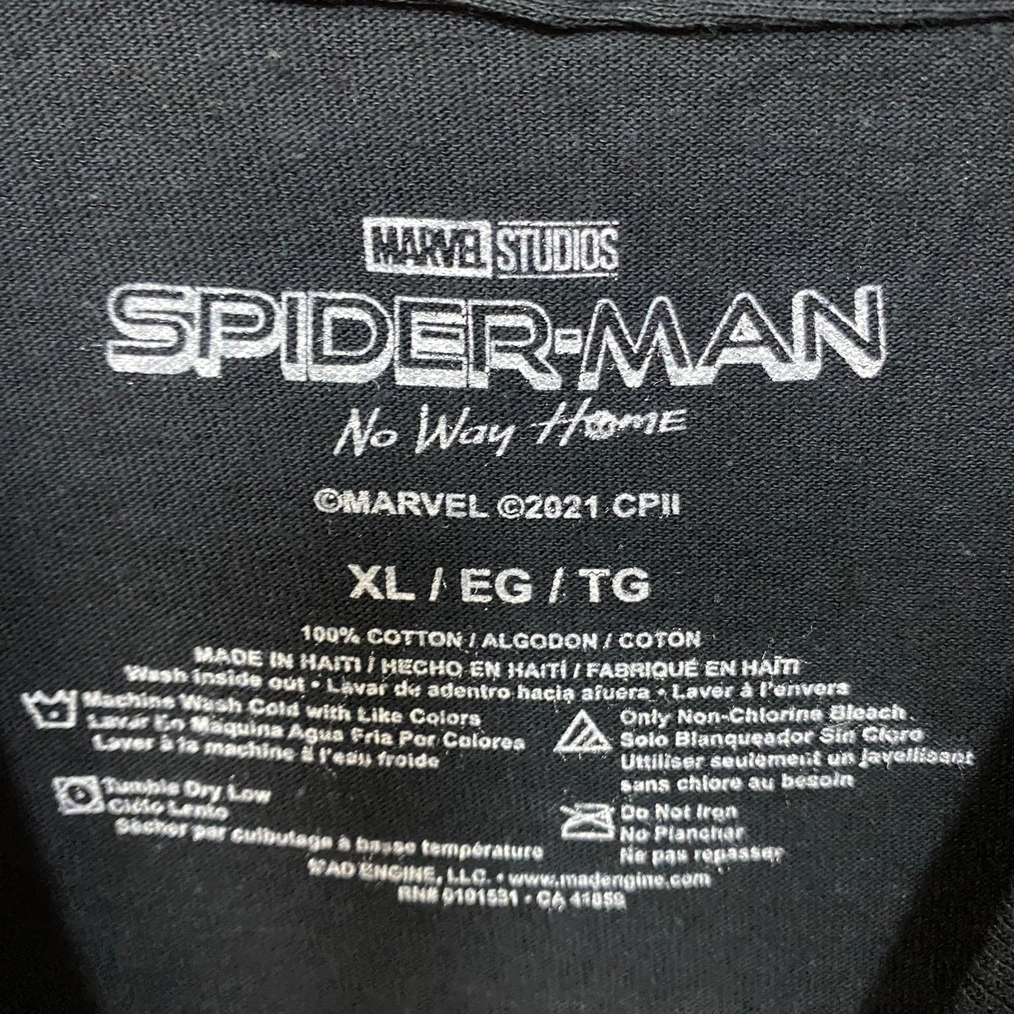 Marvel Studio Spider-Man No Way Home T-Shirt XL