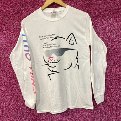 RIPNDIP Chill Out Lord Nermal Cat Long Sleeve T Shirt Small