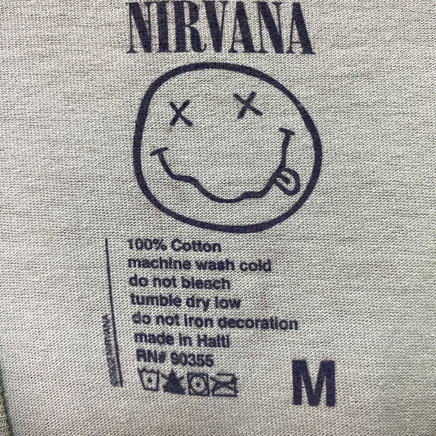 Nirvana Nevermind Pop Art Grunge Tshirt size Medium