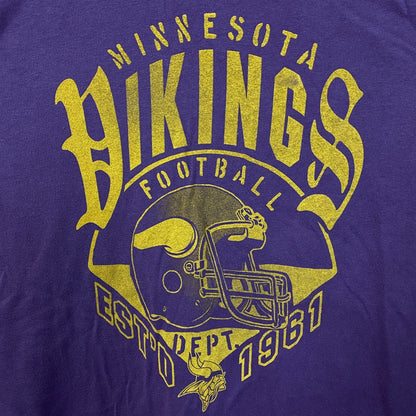 Junk Food Clothing Minnesota Vikings Purple Football Helmet Womens Tee 2XL