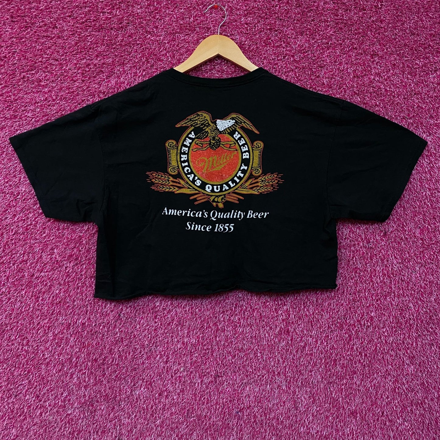 Junk Food Miller High Life Beer Logo Women's Crop Tee Large