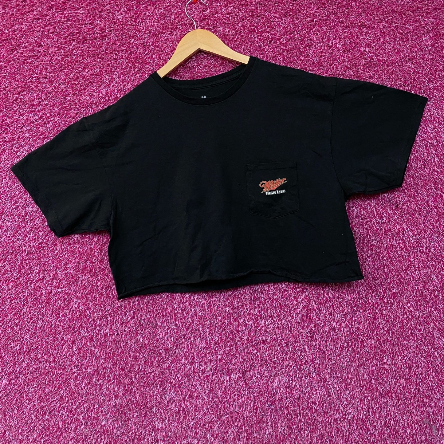 Junk Food Miller High Life Beer Logo Women's Crop Tee Large