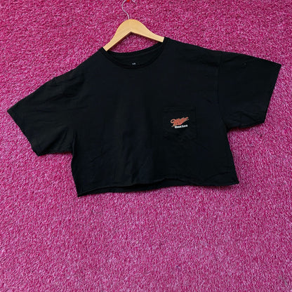 Junk Food Miller High Life Beer Logo Women's Crop Tee Large