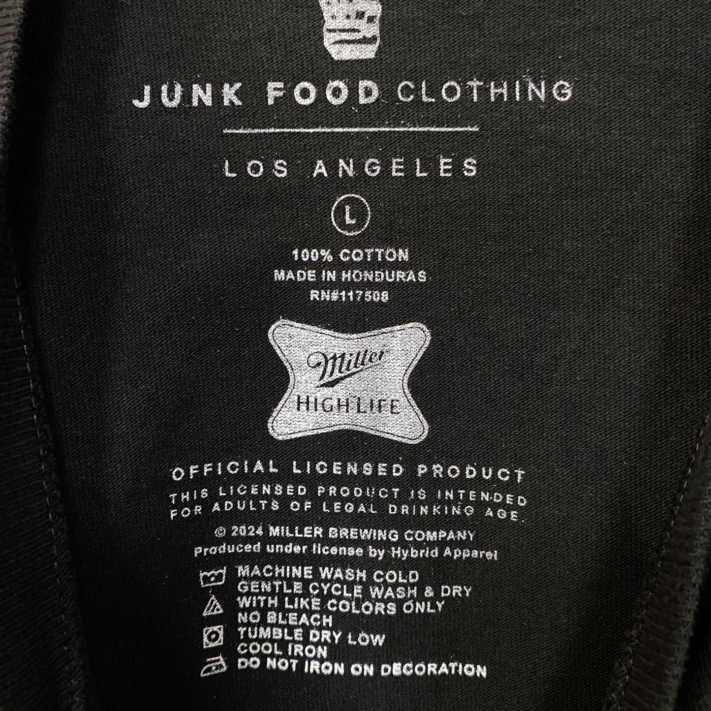Junk Food Miller High Life Beer Logo Women's Crop Tee Large