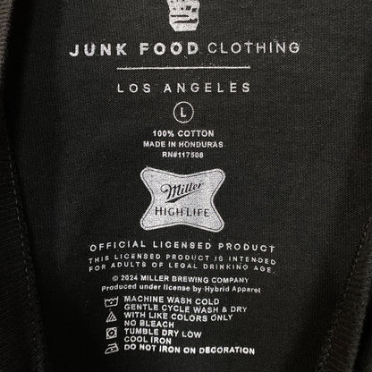 Junk Food Miller High Life Beer Logo Women's Crop Tee Large