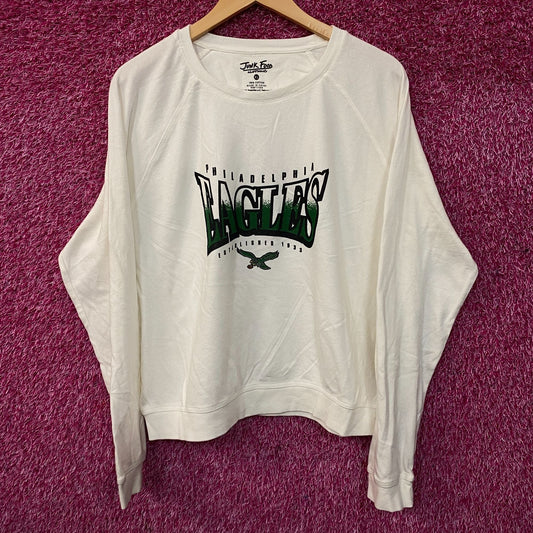 Junk Food Clothing Philadelphia Eagles Logo Crop Crewneck Sweatshirt XL