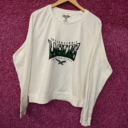 Junk Food Clothing Philadelphia Eagles Logo Crop Crewneck Sweatshirt XL