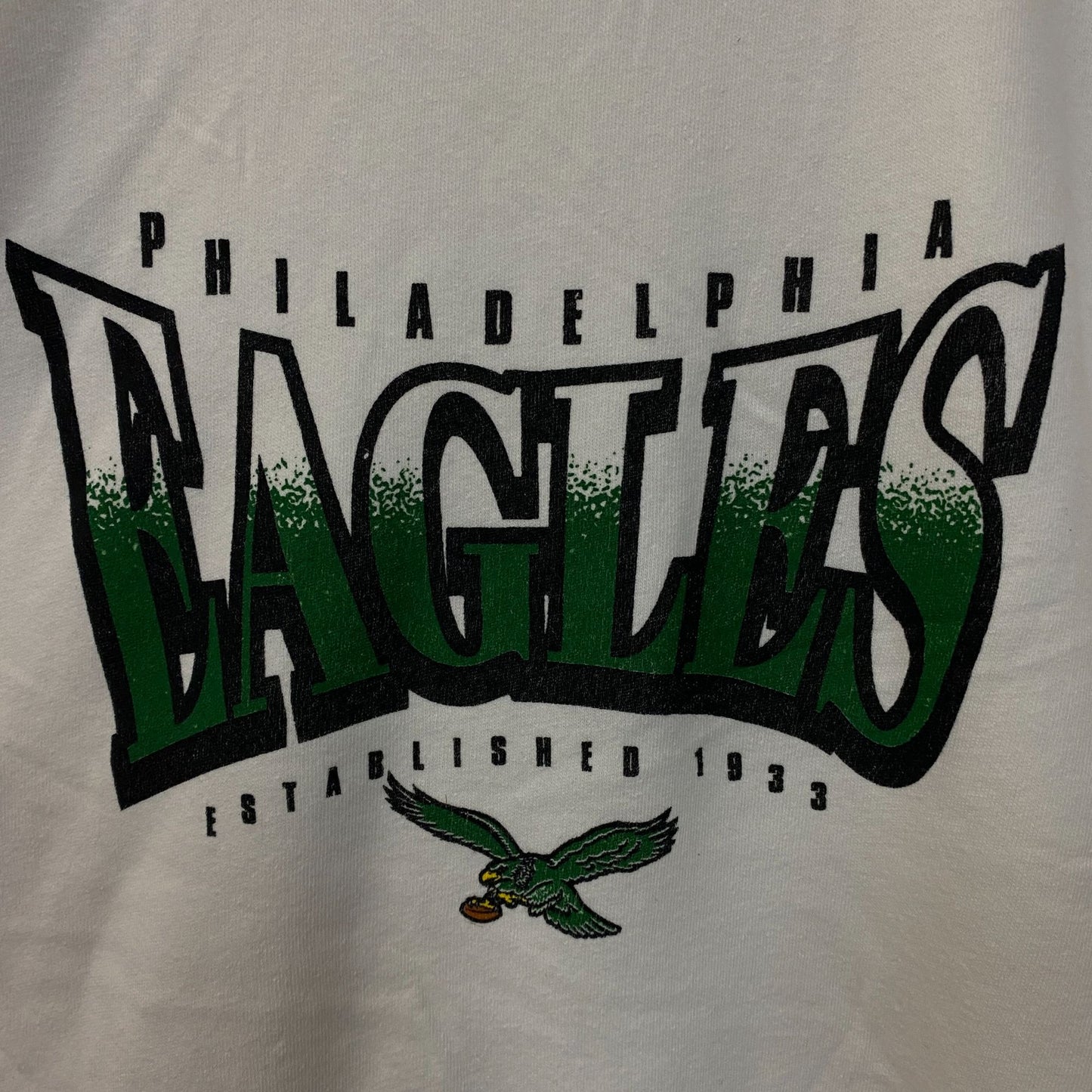 Junk Food Clothing Philadelphia Eagles Logo Crop Crewneck Sweatshirt XL