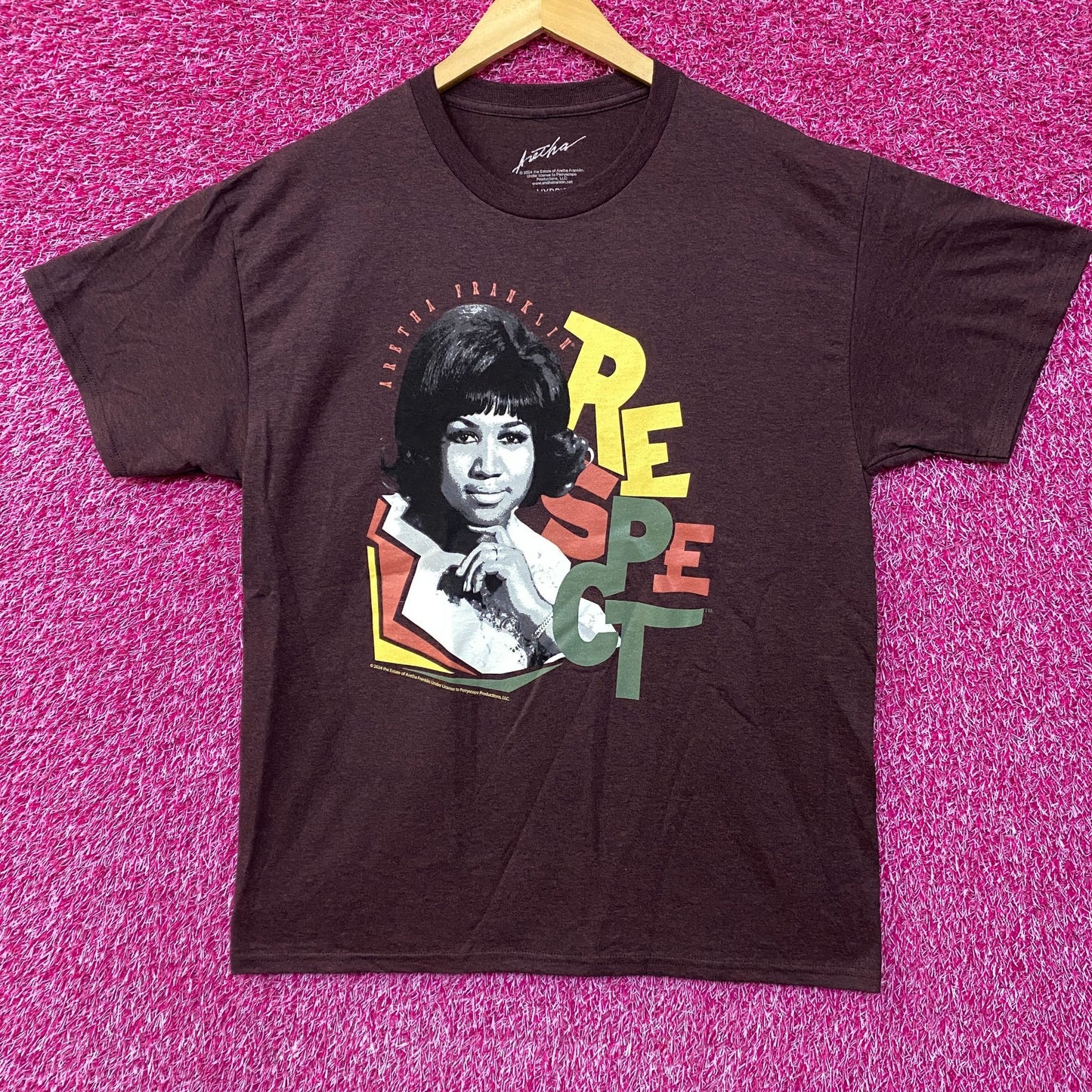 Aretha Franklin Queen Of Soul Respect T-Shirt Large