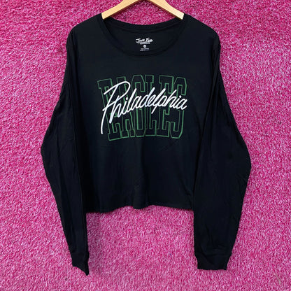 Junk Food Clothing Philadelphia Eagles Timeout Long Sleeve Crop Tee 2XL