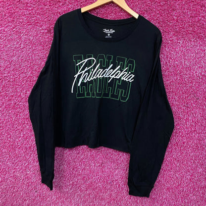 Junk Food Clothing Philadelphia Eagles Timeout Long Sleeve Crop Tee 2XL