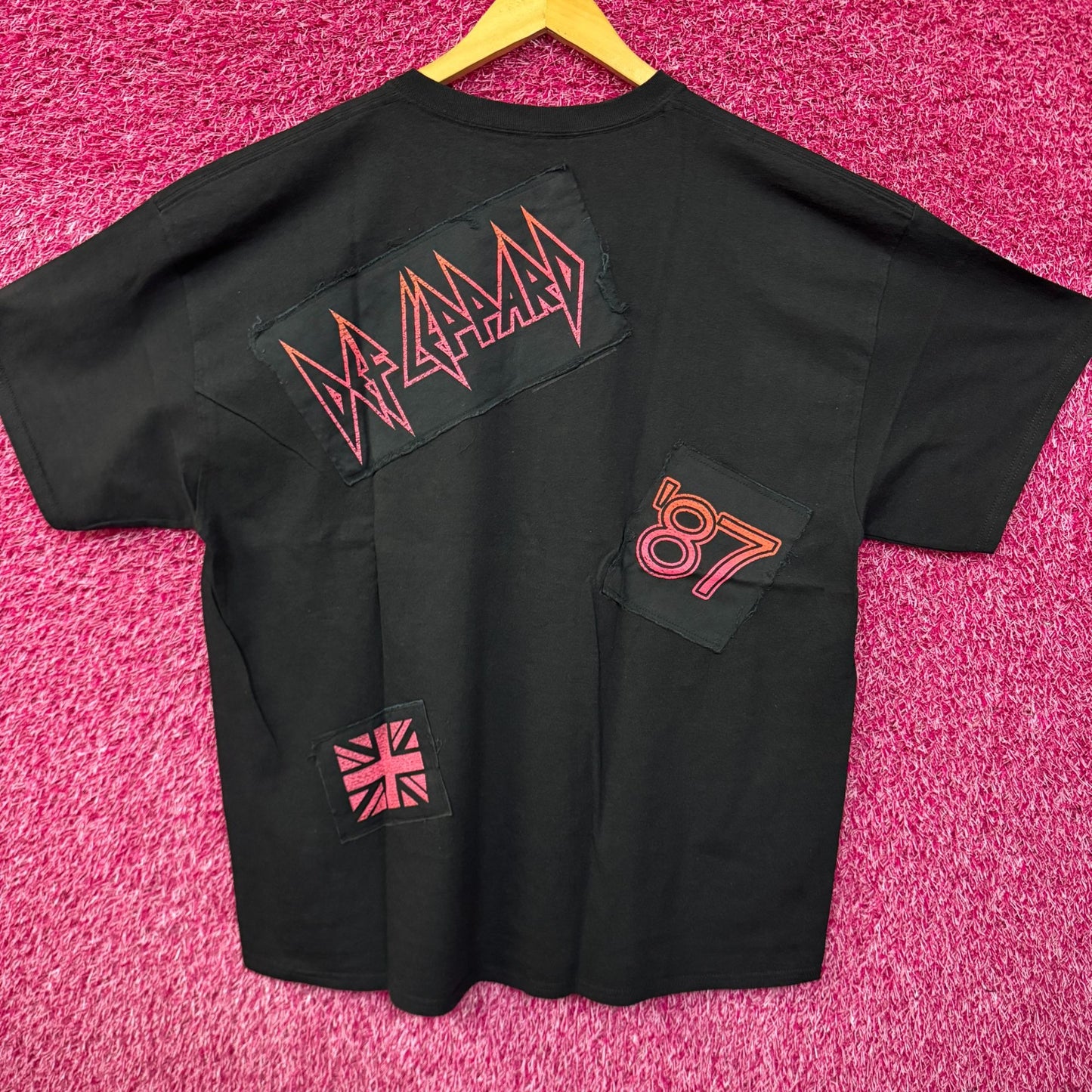Def Leppard Hysteria World Tour 87 Heavy Metal Band Tee O/S