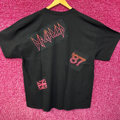 Def Leppard Hysteria World Tour 87 Heavy Metal Band Tee O/S