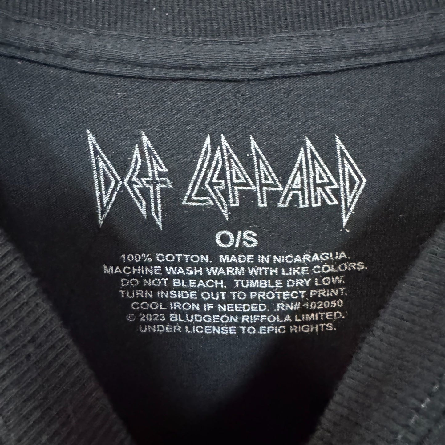 Def Leppard Hysteria World Tour 87 Heavy Metal Band Tee O/S