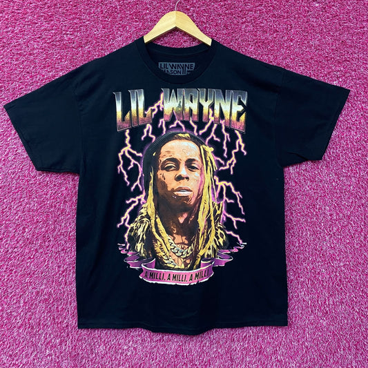 Lil Wayne A Milli Graphic Design Black T-Shirt XL