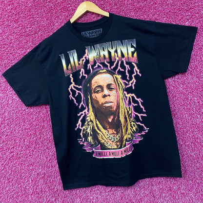 Lil Wayne A Milli Graphic Design Black T-Shirt XL