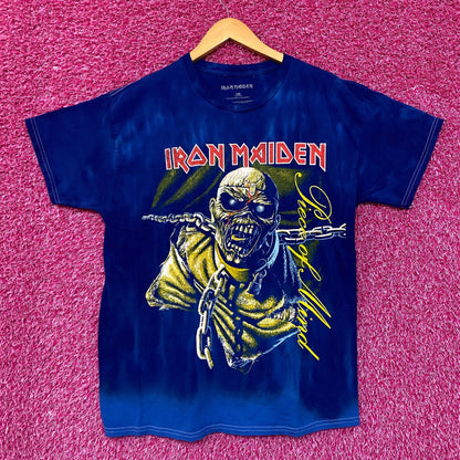 Iron Maiden Piece of Mind Oversized Tie Dye Tshirt size Small