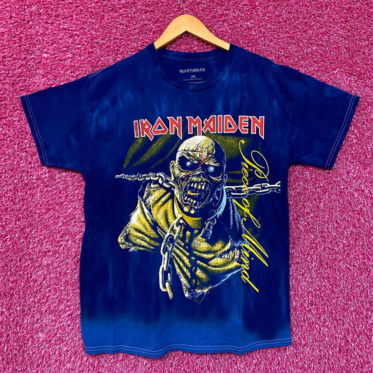 Iron Maiden Piece of Mind Oversized Tie Dye Tshirt size Small