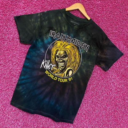 Iron Maiden Killer World Tour 81 Tie Dye Tshirt size Small