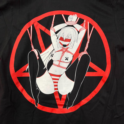 Four Eyes Bondage Hentai Shibari Pentagram Anime T-Shirt Small