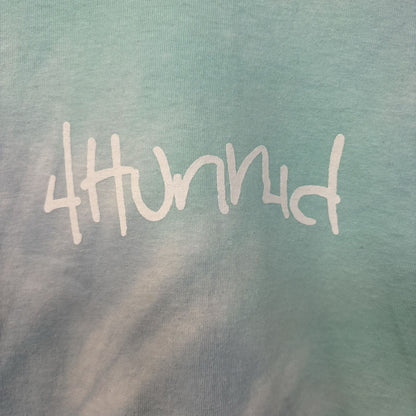 YG 4hunnid Big Logo blue tiedye Tee size small