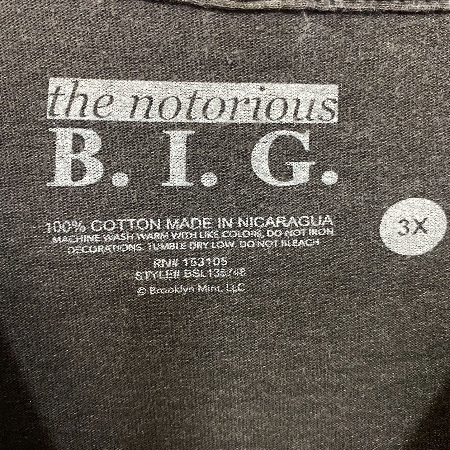 The Notorious B.I.G. King of Brooklyn Big T-shirt 3XL