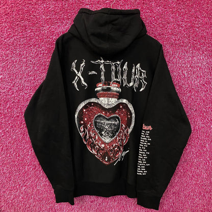 XAVI X-Tour Heart on Fire Hoodie Size Large