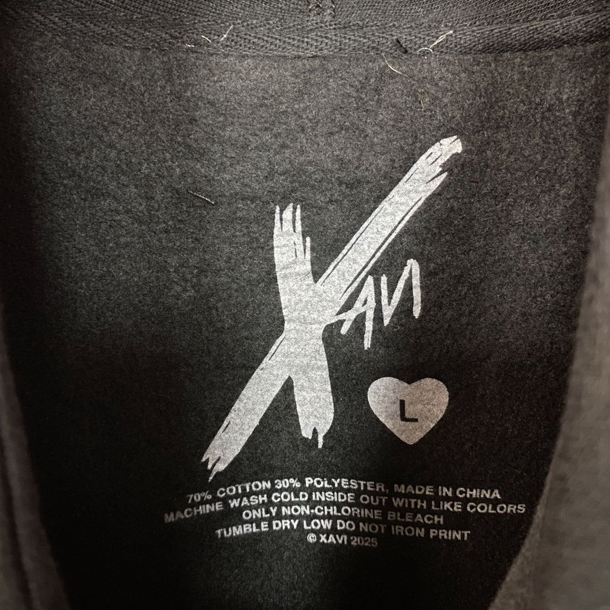 XAVI X-Tour Heart on Fire Hoodie Size Large