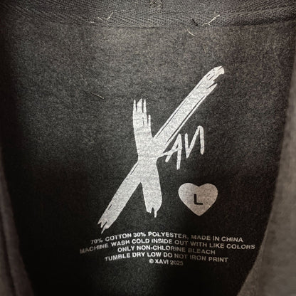 XAVI X-Tour Heart on Fire Hoodie Size Large