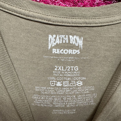 Death Row Records Hip Hop Tan Tshirt size 2X