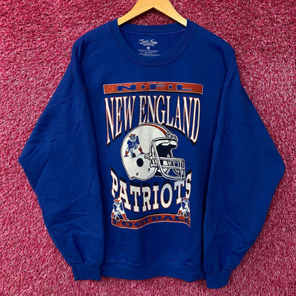 Junk Food Clothing New England Patriots Helmet Flea Market Crew Fleece Large