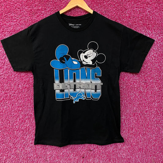 Disney x Junk Food NFL Detroit Lions Mickey Mouse Kick Back Shirt Medium