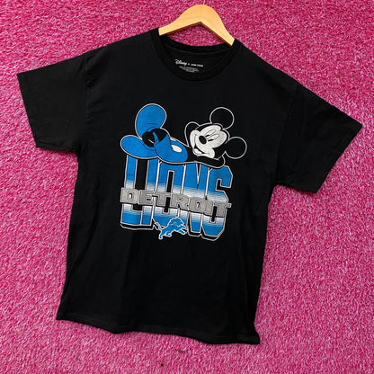 Disney x Junk Food NFL Detroit Lions Mickey Mouse Kick Back Shirt Medium