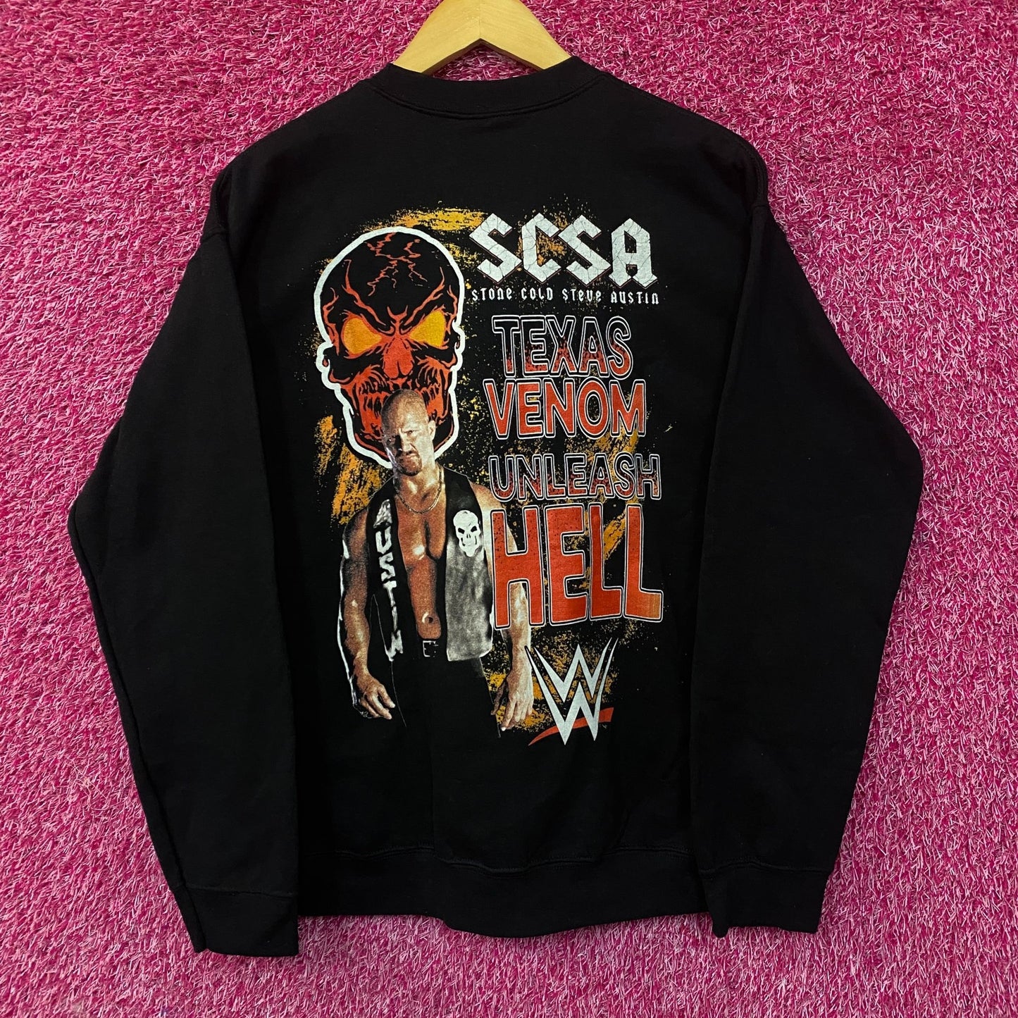 Stone Cold Steve Austin Texas Venom Unleash Hell Crewneck size medium