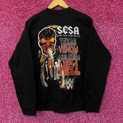 Stone Cold Steve Austin Texas Venom Unleash Hell Crewneck size medium