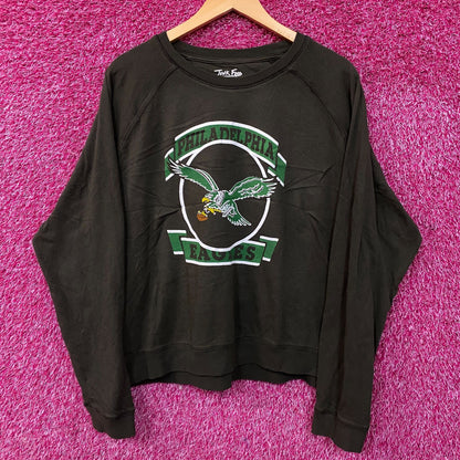Junk Food Clothing Philadelphia Eagles Crop Crewneck Sweatshirt 2XL